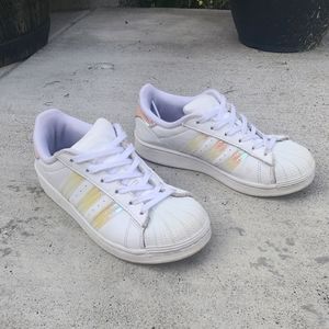 iridescent Adidas superstars